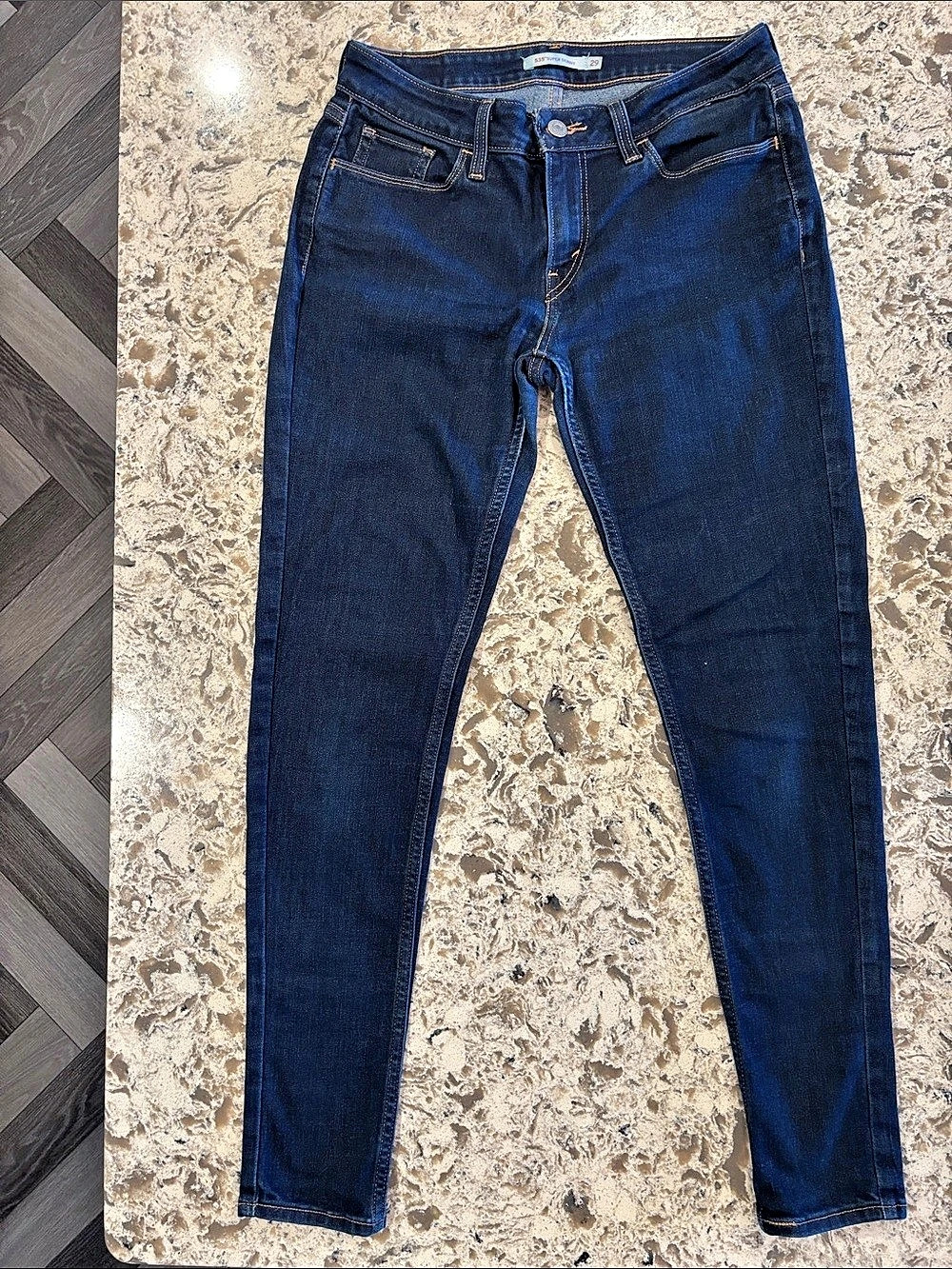Levi's 535 Super Skinny Jeans Blue Waist 29